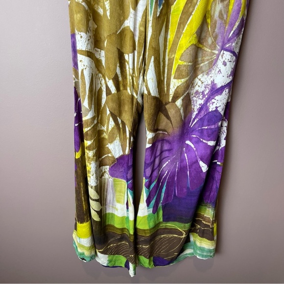 Jams World Rain Shadow Floral Print Flowy Pants XS - Picture 4 of 13